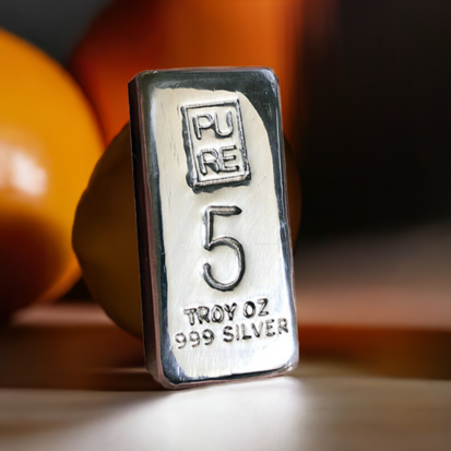 5 Troy oz Solid Silver Bullion Bar - Large 5 - Image 15