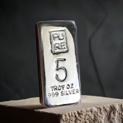 5 Troy oz Solid Silver Bullion Bar - Large 5 - Image 12