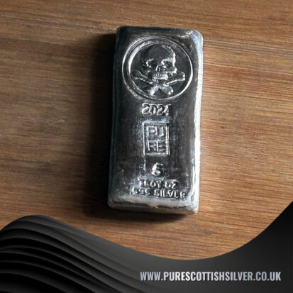 5 Troy Oz Solid Silver Bar – Pirate Skull & Crossbones, Collectible Precious Metal, Investment Gift, Unique Treasure 6