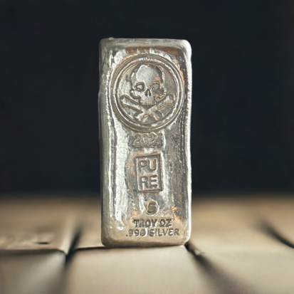 5 Troy Oz Solid Silver Bar - Pirate Skull & Crossbones, Collectible Precious Metal, Investment Gift, Unique Treasure - Image 7