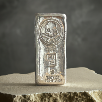 5 Troy Oz Solid Silver Bar - Pirate Skull & Crossbones, Collectible Precious Metal, Investment Gift, Unique Treasure - Image 8