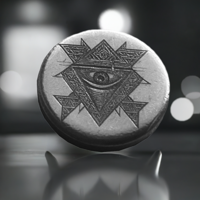 3g Solid Silver Fractionals - All Seeing Eye - Image 2