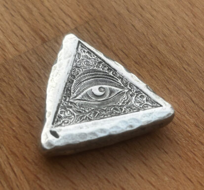 All Seeing Eye (New) - 2 Troy Ounce Silver Bullion 999fs - Image 2