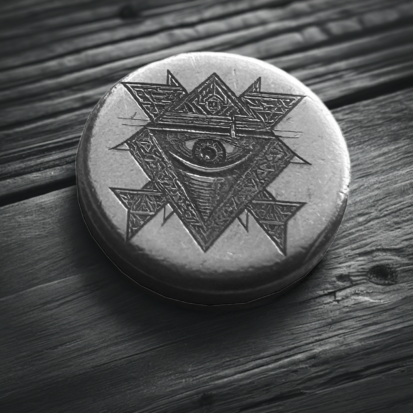 3g Solid Silver Fractionals - All Seeing Eye - Image 3