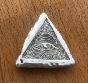 2oz solid silver all seeing eye