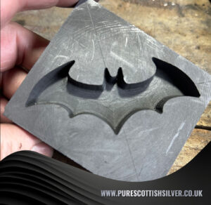 Batman Graphite Mold, Detailed Batman Logo Design, Ideal for Jewelry Making, Unique Gift for Superhero Enthusiasts