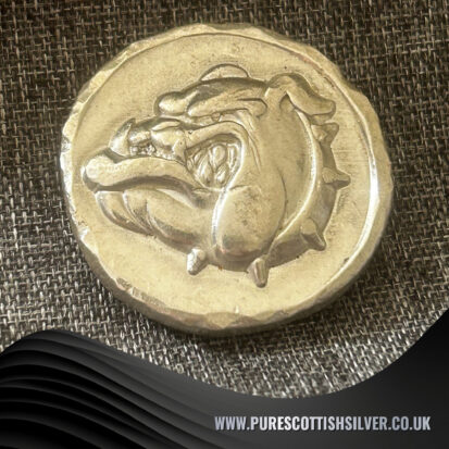 1 Troy oz Silver Round, 3D Handpoured Bulldog Coin for Collectors, Unique Gift for Dog Lovers 2