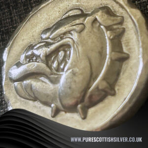 1 Troy oz Silver Round, 3D Handpoured Bulldog Coin for Collectors, Unique Gift for Dog Lovers