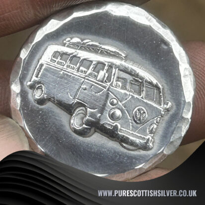 2 Troy oz Solid Silver VW Campervan Round, 999 Fine Silver Handmade Coin, Ideal Collector’s Gift 5