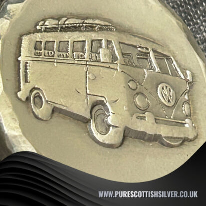 2 Troy oz Solid Silver VW Campervan Round, 999 Fine Silver Handmade Coin, Ideal Collector’s Gift 6