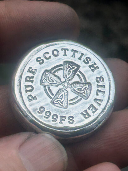 2 Troy Oz,Celtic Cross Solid Silver Round 999fs, Handmade Keepsake for Special Occasions, Perfect Unique Gift. - Image 2