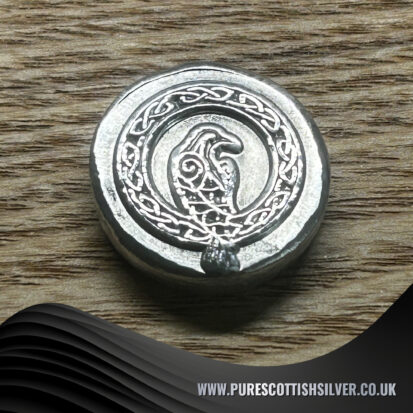 1 oz Solid Silver Round – Hand-Poured Celtic Crow Design, Collectible Silver Coin, Perfect Gift for Numismatics 4