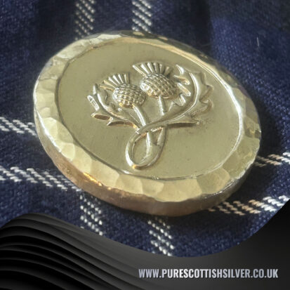 2 troy ounce, 999fs 2 Thistle Silver Round – Exquisite Handmade Artistry – Perfect for Collectors – Authentic Scottish Keepsake. 2