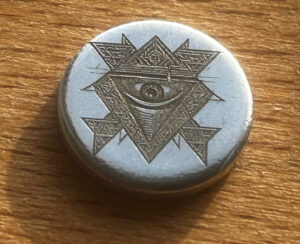 3 grams silver round - all seeing eye