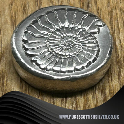 1 oz Solid Silver Round, Ammonite Fossil Detail – Luxurious Collectible Coin – Unique Birthday or Graduation Gift for Fossil Lovers 2