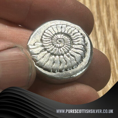 1 oz Solid Silver Round, Ammonite Fossil Detail – Luxurious Collectible Coin – Unique Birthday or Graduation Gift for Fossil Lovers 3