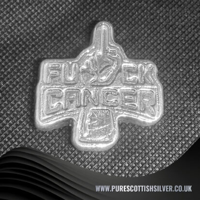 Fuck Cancer – 2 Troy oz Solid Silver Fuck Cancer Bar – Powerful Statement Piece for Encouragement and Strength – Ideal for Cancer Fighters, Survivors & Supporters Gift 3