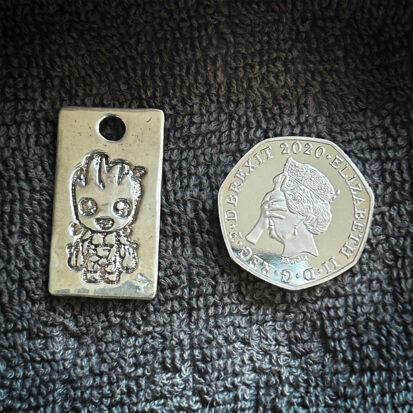 Solid Silver Groot Pendant 4