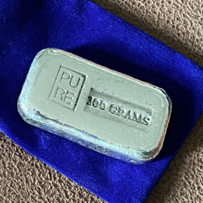 100g Solid Silver Bullion Bar – Pure Stamped 4