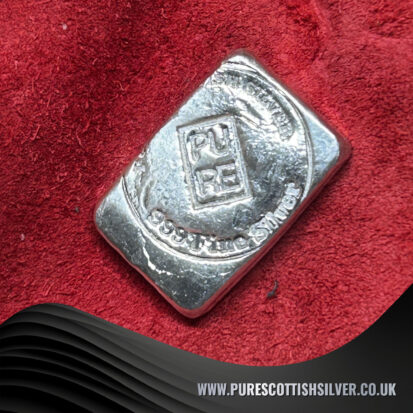 Pure Scottish Silver 1 Troy oz Flat Bar (pure) – Unique Hand Poured Ingot, Wealth Preservation – Exceptional Gift for Collectors 5