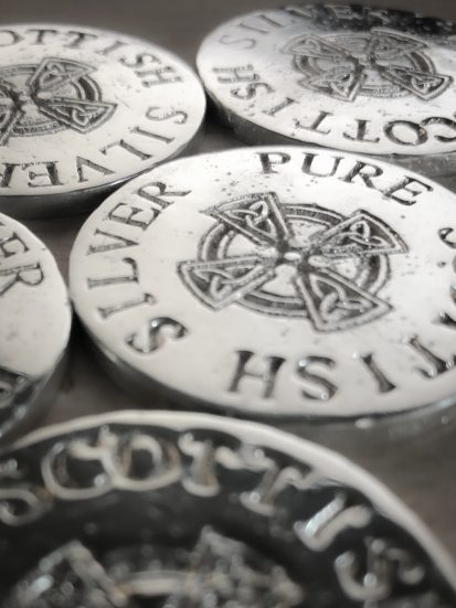 PURE Scottish Silver Coin – hand poured 6