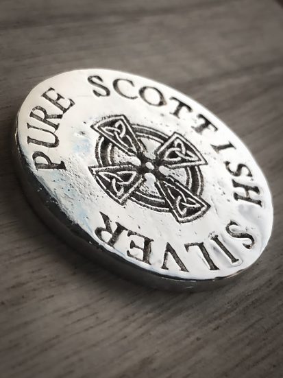 PURE Scottish Silver Coin – hand poured 5