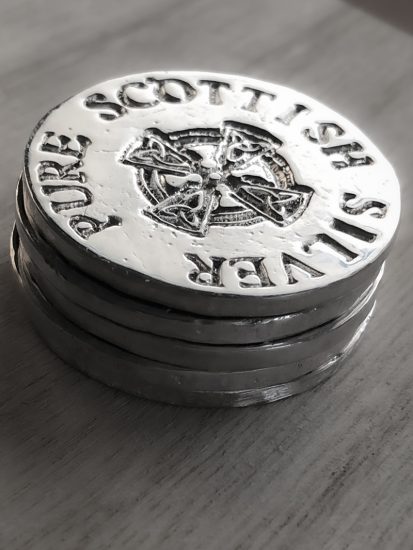 PURE Scottish Silver Coin – hand poured 2
