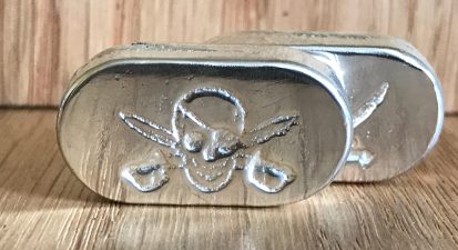 1 Oz Pirate Bar – Bullion Silver – Round Ends 4