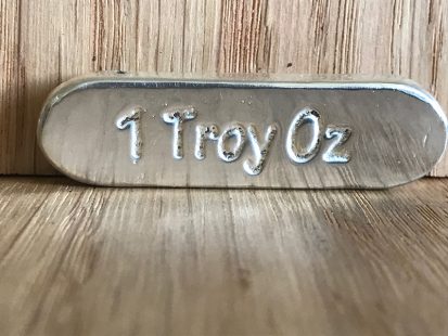 1 Troy Oz Silver Bar – Round Ends Design 2