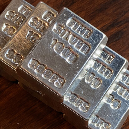 100g Solid Silver Ingot – Hand Poured Bar 3
