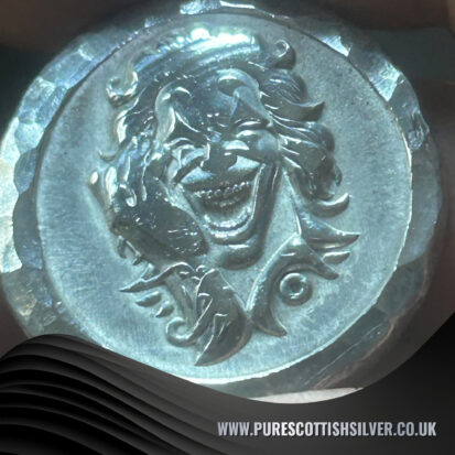 2 troy oz fine 999 silver joker round, unique handmade collectible coin for novelty gift, perfect for comic fans