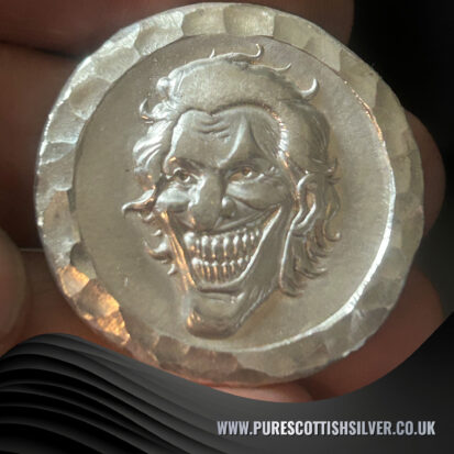 2 troy oz silver round, striking 3D joker design, ideal for gifts or collections, unique present for comic fans 2