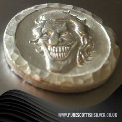 2 troy oz silver round, striking 3D joker design, ideal for gifts or collections, unique present for comic fans 4