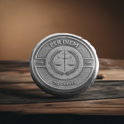 3g Solid Silver Fractionals - Justice Per Diem - Image 2