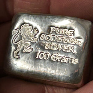 100g Chunky Solid Silver Bar – Lion Stamp