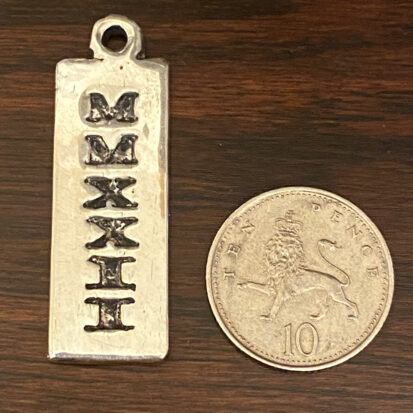 Solid Silver MMXXII Pendant 3