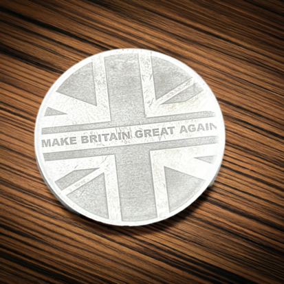 1oz "Make Britain Great Again" Round,  999fs Silver., Handmade Statement Piece, Perfect Gift for Patriots and Collectors. - Image 6