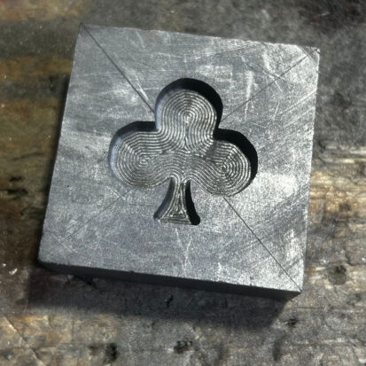 Set of 4 Graphite Moulds, Carved Card Suits, for Metal & Glass Casting, Perfect Artisan Gift 4