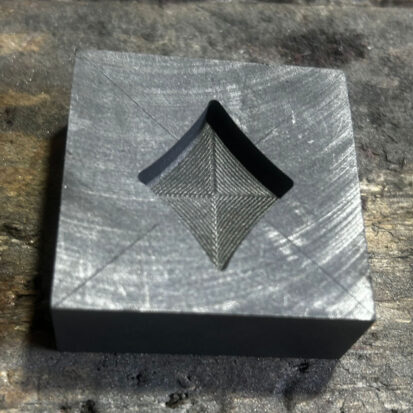 Set of 4 Graphite Moulds, Carved Card Suits, for Metal & Glass Casting, Perfect Artisan Gift 3