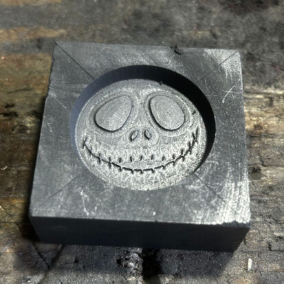 Graphite Mould with Jack Skellington Design, Perfect for Metal and Glass Casting, Unique Halloween Gift for Crafters 2