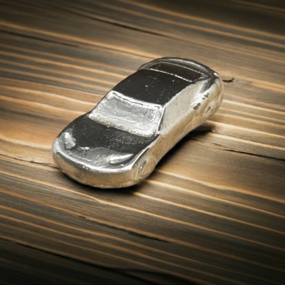 Nissan Silvera - Hand Poured Solid Silver Sports Car 2 oz, Detailed Craftsmanship, Collector’s Showpiece, Great Gift for Him