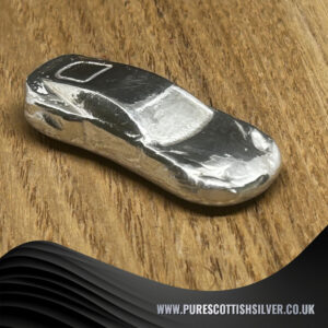 Pourche 999 – Luxury Solid Silver Sports Car, 2 Troy Oz, Hand Poured Precision, Ideal Gift for Car Enthusiasts