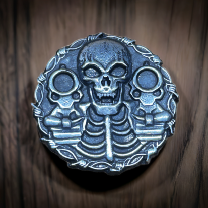 28g Silver Coin, Bold Skull & Dual Pistols Motif, Collectible Treasure, Edgy Gift for Silver Enthusiasts - Image 6