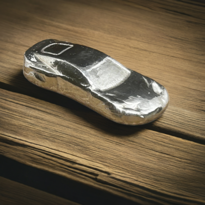 Pourche 999 - Luxury Solid Silver Sports Car, 2 Troy Oz, Hand Poured Precision, Ideal Gift for Car Enthusiasts - Image 2