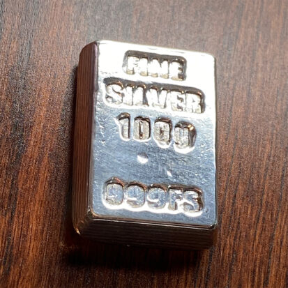 100g Solid Silver Ingot – Hand Poured Bar 2