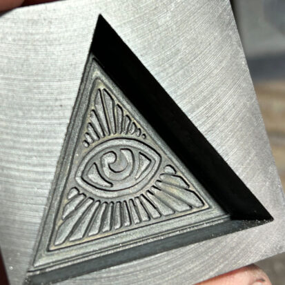 Graphite Mold – All Seeing Eye  – 2 Troy Oz 5