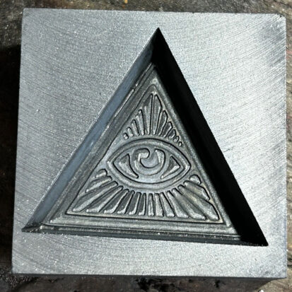 Graphite Mold – All Seeing Eye  – 2 Troy Oz 4
