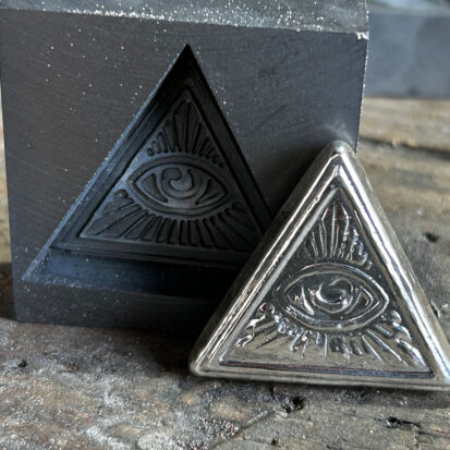 Graphite Mold – All Seeing Eye  – 2 Troy Oz 2