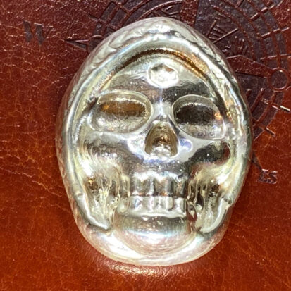 100g Solid Silver Grim Reaper Skull, Captivating Decorative Piece, Ideal for Art Collectors, Unique Birthday Gift for Horror Fans 2