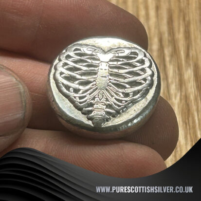 1 Troy Oz Silver Round, Heart Ribs Design, Heirloom-Quality Collectible, Ideal Gift for Pirate Enthusiasts (Copy) 4